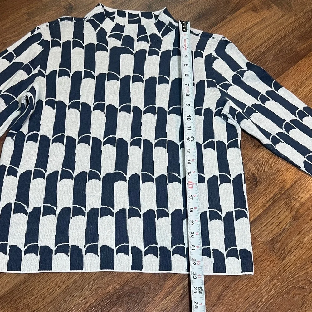 Ann Taylor Factory Navy and Cream women’s Sweater - Small - Picture 4 of 8